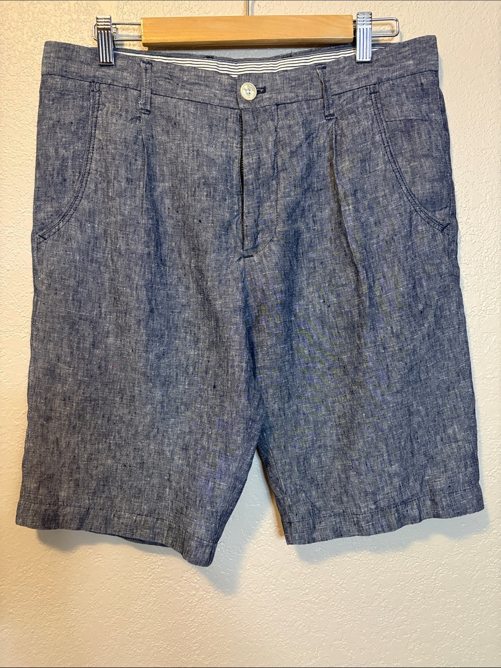 Zara Man blue linen shorts Size 32